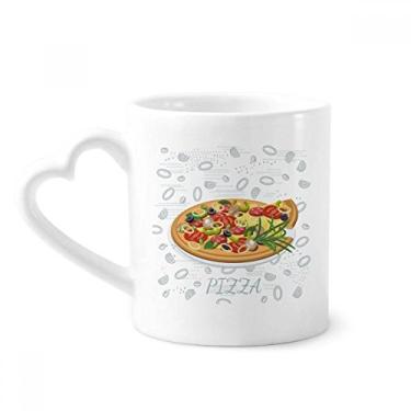 Imagem de Cebola Pizza Itália Tomate Comida Caneca Café Cerâmica Copos Copo Coração Vidro