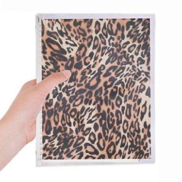 Imagem de Caderno de design abstrato de penas de leopardo diário de folhas soltas recarregáveis