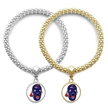 Imagem de DIYthinker Nova Zelândia Maquiagem Facial Touca Gritando Amante Pulseira Pingente Joias Casal Corrente Presente