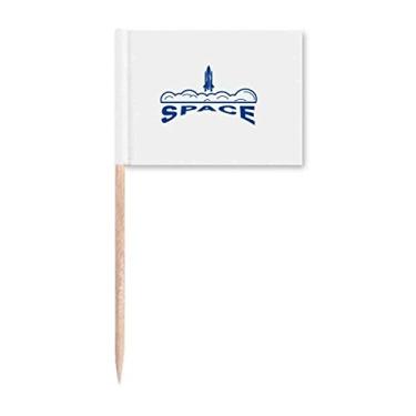 Imagem de Exploração Espacial lança veículo palito bandeiras marcadoras decoração de festa