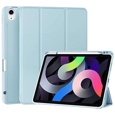 Imagem de GUKSRASO iPad 10ª Geração Estojo 2022, iPad 10.9 Inch Estojo com armação à prova de choque TPU Capa com Porta-lápis, Suporte para Dormir/Despertar Automaticamente