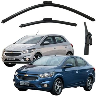 Imagem de Par Paletas Dianteiras Limpador Para-brisa Novo Prisma Onix 2012 á 2018