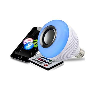 Imagem de Lâmpada com Bluetooth Led RGB Falante de Som e Controle Remoto
