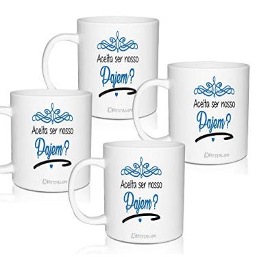 Imagem de 4 Canecas Lembrancinha 300 ml Personalizadas para Pajem