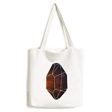 Imagem de Bolsa de lona marrom Crystal Universe Sky Fantasy Star bolsa de compras casual bolsa de mão