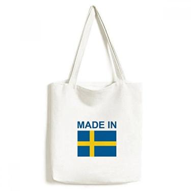 Imagem de Bolsa de lona feita na Suécia Country Love Sacola de compras casual
