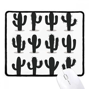 Imagem de Mousepad com contorno de cacto, estampa de suculentas de plantas, tapete de borracha para jogos