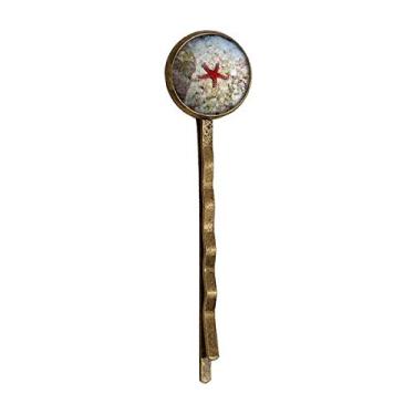 Imagem de Gorro de metal retrô com estampa de estrela do mar na água do oceano