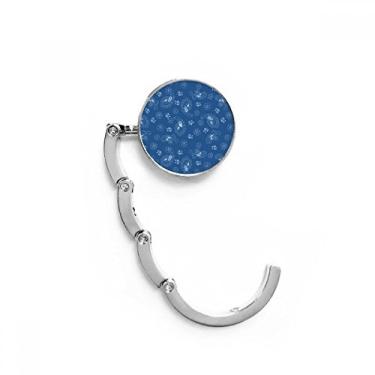 Imagem de Gancho de mesa tradicional padrão azul céu noite pontilhado gancho decorativo extensão dobrável