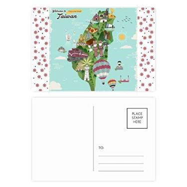 Imagem de Mapa Taiwan Paisagem China Viagem Natal Natal Celebração Cartão postal Bênção Cartão postal Cartão de Bênção