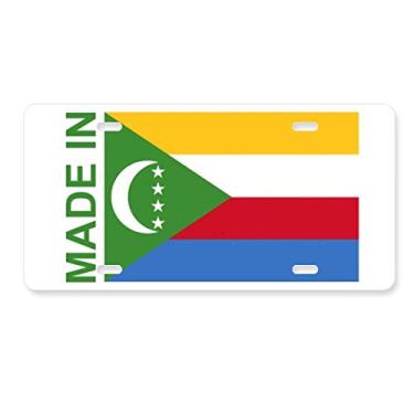 Imagem de DIYthinker Placa de licença Made in Comoros Country Love Decoração de aço inoxidável Automobile Tag