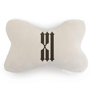 Imagem de DIYthinker Algarismos romanos Onze em silhueta preta, acabamento de carro, almofada para decoração de pescoço