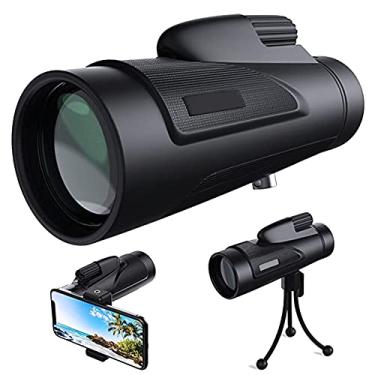 Imagem de Telescópio monocular 12x50 HD, telescópios BAK4 de alta potência atualizados, com suporte para smartphone e tripé para observação de pássaros, acampamento para caminhadas na vida selvagem