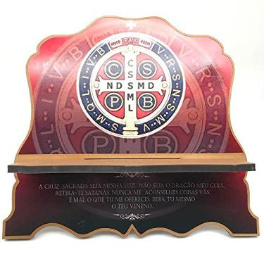 Imagem de Porta Bíblia De São Bento Madeira Mdf Vermelho