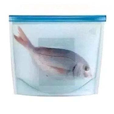 Imagem de Saco Porta Alimentos Silicone Freezer e Micro Ondas