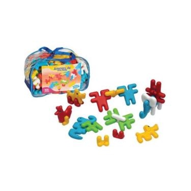 Imagem de Sacola de Peças de Montar Animais de Encaixe 100 Peças