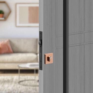 Imagem de Fechadura Rolete Roseta Quadrada - Rosé