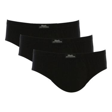 Imagem de Kit 3 Cuecas Slip Mash Algodão Lisa 074.58