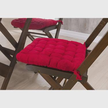 Imagem de Assento p/ Cadeira - Futton - Kalamar - 40cm x 40cm - Vermelho - Niazitex