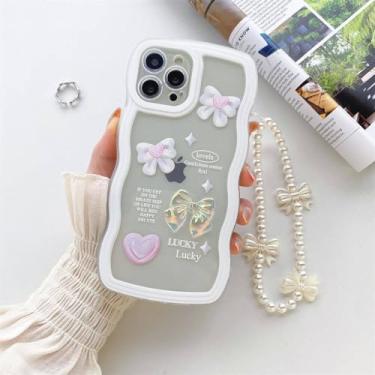 Imagem de Capa de telefone onda arco 3d para oppo a72 a73 a52 5g encontrar x2 lite reno 3 4 5 6 7 8 pro pulseira de pérola pulseira de pulso capa macia, b2, para k7 5g