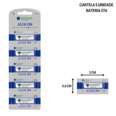 Imagem de Bateria Alcalina 27A Bap Cartela 5 Unidades - Bap Energy