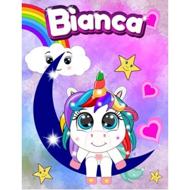 Imagem de Quaderno con Baby Unicorno - Bianca: Quadernone a Righe per 1 e 2 Elementare con Unicorni ed Arcobaleno per Bambine - Le Pagine sono numerate e ... Notebook per scrivere e fare i compiti