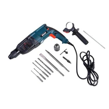 Imagem de Furadeira de Impacto, 960W Martelo Rotativo SDS-Plus, Velocidade Variável, Freio de segurança, Perfuração de 26mm em Concreto, Brocas Inc., Cinzéis, Maleta de Transporte