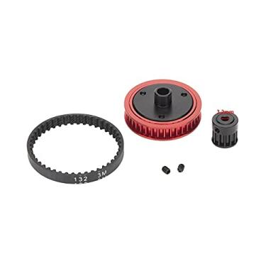 Imagem de ZEZEFUFU Engrenagem de transmissão de acionamento por correia 1/10 peça de reparo RC para caixa de engrenagens axial SCX10 e SCX10 II 90046