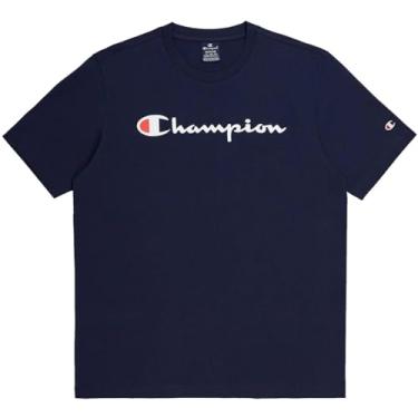 Imagem de Champion, Camiseta masculina de algodão com gola redonda, tamanho médio (reg. ou grande e alto), (Coleção 2024) Marinha Francesa, M