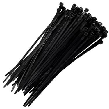 Imagem de Abraçadeira Nylon Multiuso 100pcs Resistente Preto ou Branco (preto)