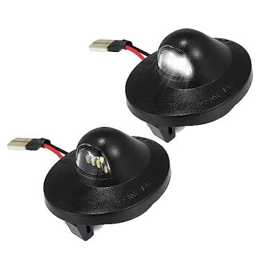 Imagem de A ABSOPRO Conjunto de lâmpada LED para placa de licença F1TZ-13550-A Lente da placa de licença traseira Lâmpada branca para Ford F-350 Super Duty 1999-2016 Preto (conjunto de 2)