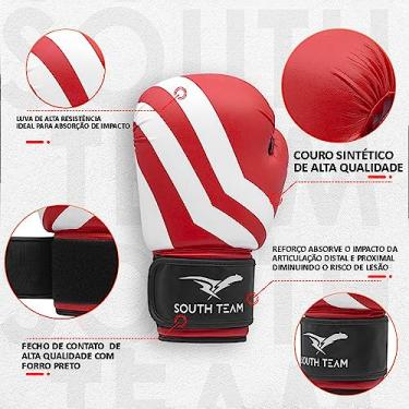Imagem de Luva De Boxe/Muay Thay Kickboxing - Sports Religion (10oz, Vermelho)