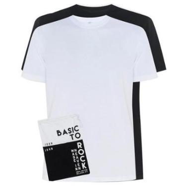 Imagem de Kit Camiseta John John Basic Malha PB Masculino-Masculino