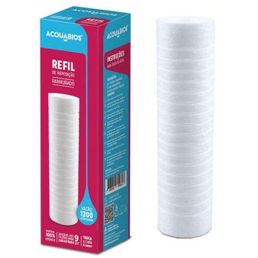 Imagem de Refil Acqua 230RH 9.3/4` POE Filtro Acquabios Caixa de Água Ranhurado
