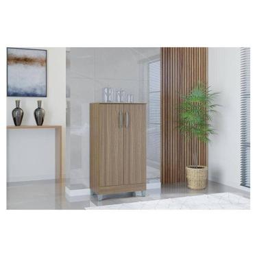 Imagem de Armário Multiuso Ambiente 2 Portas Pequeno Castanho - Poquema