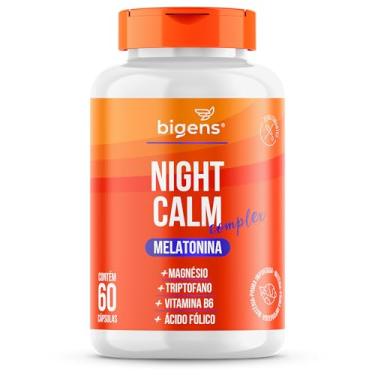Imagem de Night Calm Complex, Melatonina, magnésio, triptofano, Vitaminas B6 e B9, 60 cápsulas, Biogens