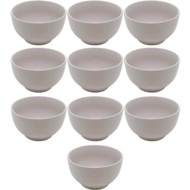 Imagem de Jogo 10 Cumbucas de Cerâmica 680ml para Restaurantes Sopas Caldos Sobremesas Cronus Lyor