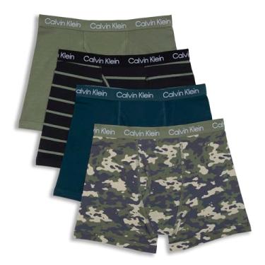 Imagem de Calvin Klein Pacote com quatro cuecas boxer para meninos, Pacote Camostripe, P