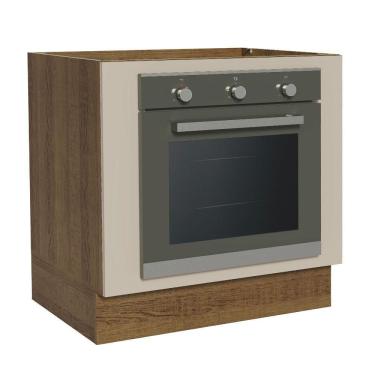 Imagem de Balcão Para Forno De Embutir 80 X 60 Cm Sem Tampo Rustic/crema Agata Madesa Rustic/crema