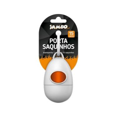Imagem de JAMBO PET Porta Saquinhos Cata Caca Friend Branco Com 1 Rolo De 20 Saquinhos Para Cães