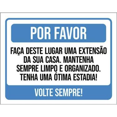 Imagem de Placa Por Favor Lugar Extensão Sua Casa Airbnb 36X46
