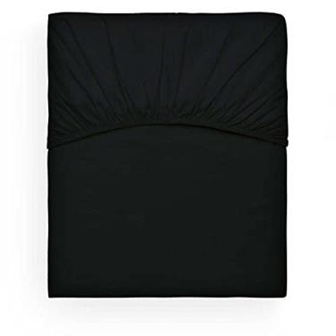 Imagem de Lençol Solteiro Kacyumara Satinee 300 Fios Acetinado Preto