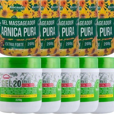 Imagem de Revenda 5 Gel Arnica Pura 200G + 5 Gel 20 Ervas Extra Forte