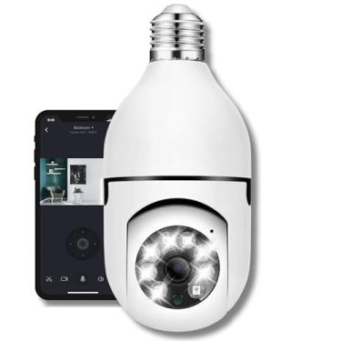 Imagem de Câmera Lâmpada Câmera Espiã de Segurança WiFi, 1080P Câmera de Base E27 com Visão Noturna Infravermelha intercomunicador bidirecional, Câmera Vigilância com Função de Rastreamento Automático YOOsee
