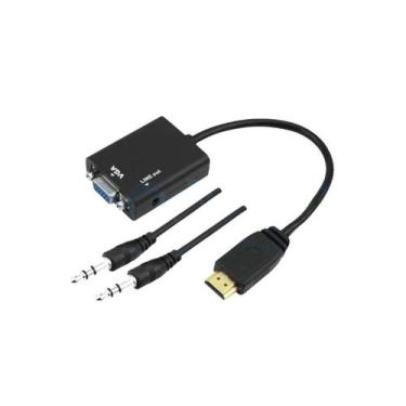 Imagem de Cabo Conversor Adaptador de HDMI x VGA ( HDMI do computador para Tela 