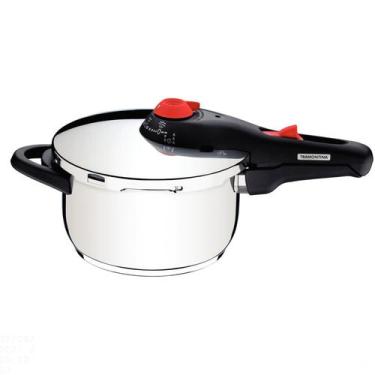 Imagem de Panela de Pressão Tramontina Solar em Aço Inox Fundo Triplo com 5 Disp