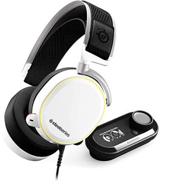 Imagem de SteelSeries Arctis Pro + GameDAC Wired Gaming Headset - Certified Hi-Res Audio - Dedicated DAC and Amp - for PS4 and PC – White