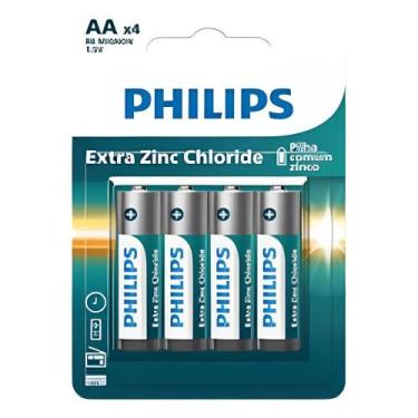 Imagem de Pilha Zinco AA Bateria Carvão 4 Unidades R6L4B/59 - Philips