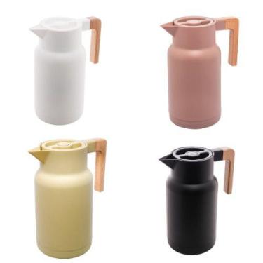 Imagem de Garrafa Térmica Com Cabo de Madeira Bambu 1L Lyor - Chá Café Leite - A