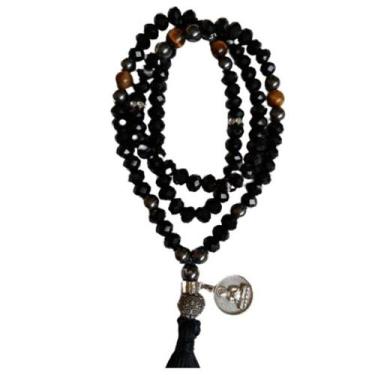 Imagem de Japamala Rosario Pedras Naturais Hematita E Olho De Tigre - Encanto da